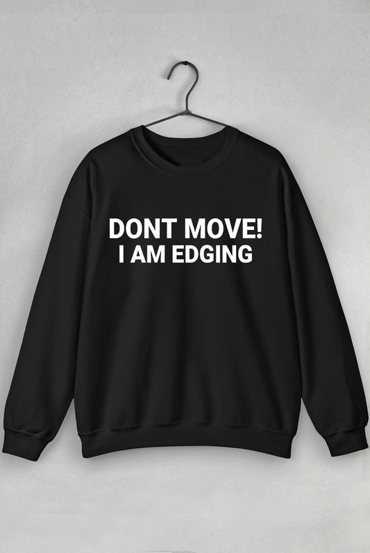 Don't Move I'm Edging - Sweatshirt - TeesForTheBoys